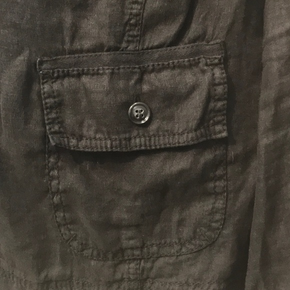 Linen blazer jacket w one button - Picture 2 of 4